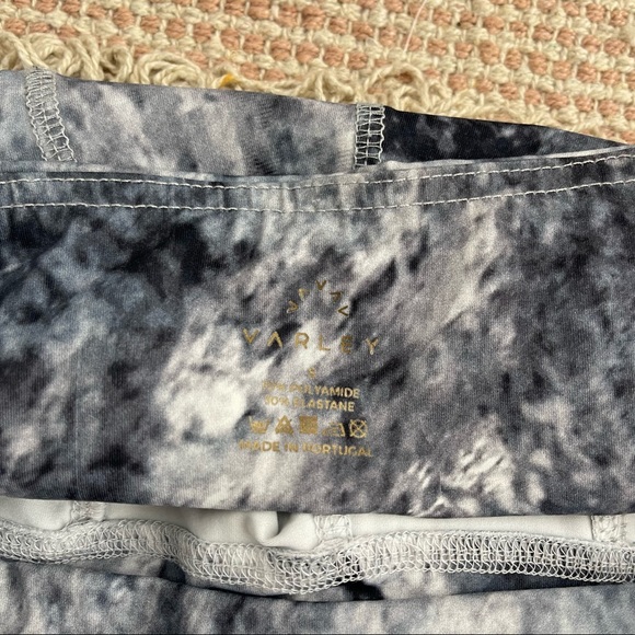 Varley Bedford Tight Crop Leggings Silver Tie Dye Size S Activewear - Picture 11 of 13